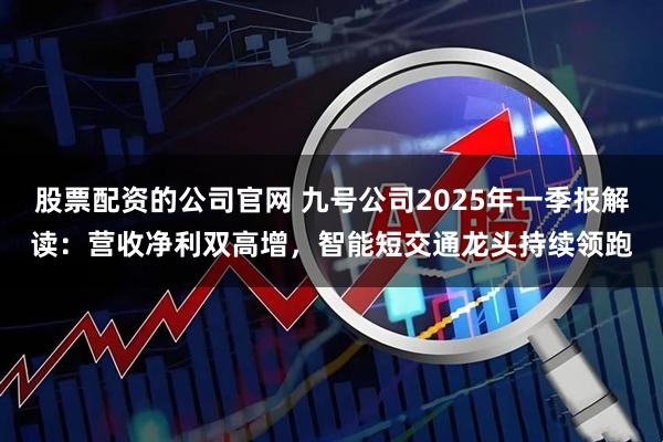 股票配资的公司官网 九号公司2025年一季报解读：营收净利双高增，智能短交通龙头持续领跑