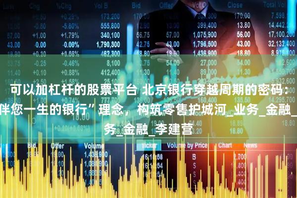 可以加杠杆的股票平台 北京银行穿越周期的密码：秉持“伴您一生的银行”理念，构筑零售护城河_业务_金融_李建营