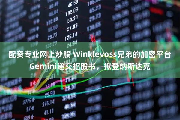 配资专业网上炒股 Winklevoss兄弟的加密平台Gemini递交招股书，拟登纳斯达克